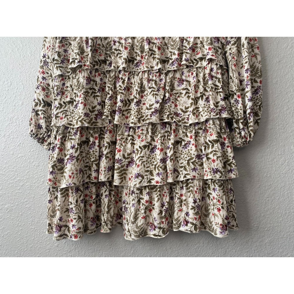 Urban Outfitters Rachele Tiered Floral Babydoll Long Sleeve Dress - Picture 6 of 12
